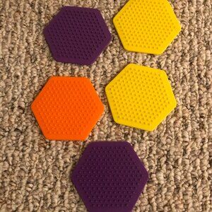 Perler Bead Hexagon Pegboard lot of 5